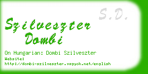 szilveszter dombi business card